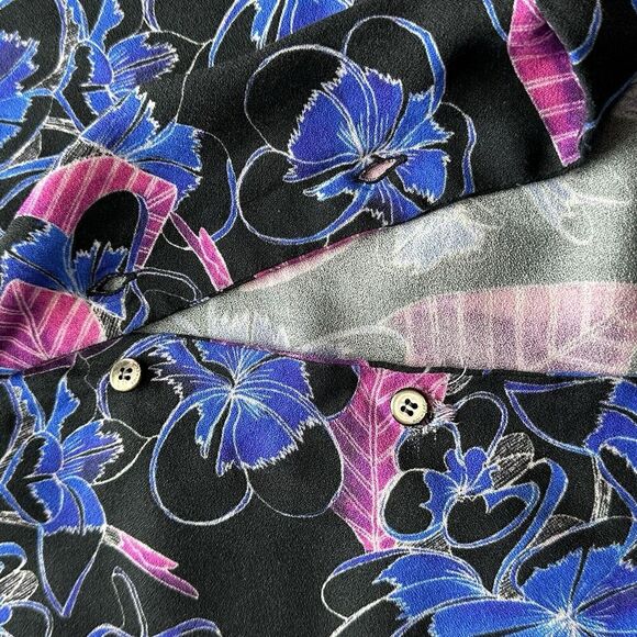 Roi Du Lac Short Sleeve Button Up Floral Hawaiian Shirt Mens Size Eur 50 Summer - Picture 12 of 16